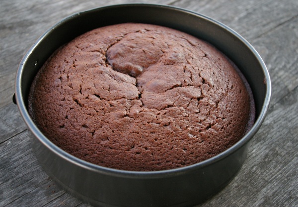chocolate stout cake in pan